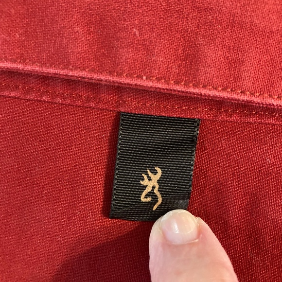 Browning mens long sleeve snap front heavy shirt - Picture 8 of 9